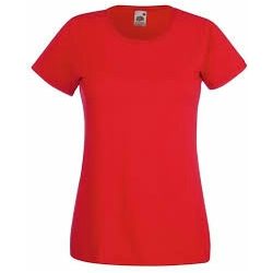 Póló FOL Lady Fit Valueweight T piros XL