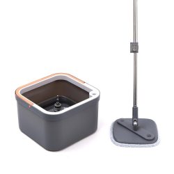   Spin Mop forgófejes felmosószett lapos moppal (vödör + nyél + facsaró + 2 mop)