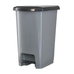 Pedálos szemetes kuka SLIM, műanyag, ECO antracit, 40L