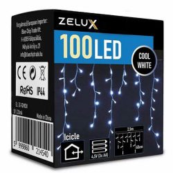   Zelux 100 Led 2,5m Karácsonyi jégcsap fényfüggöny Világítás CW